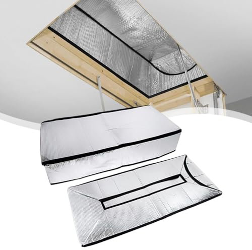 Attic Stairs Insulation Cover, 25 in x 54 in x 11in Thick & Robust Attic Ladder Insulation Cover - Attic Stairway Insulation Cover, Attic Door Insulation Cover with Zipper, No Leaking