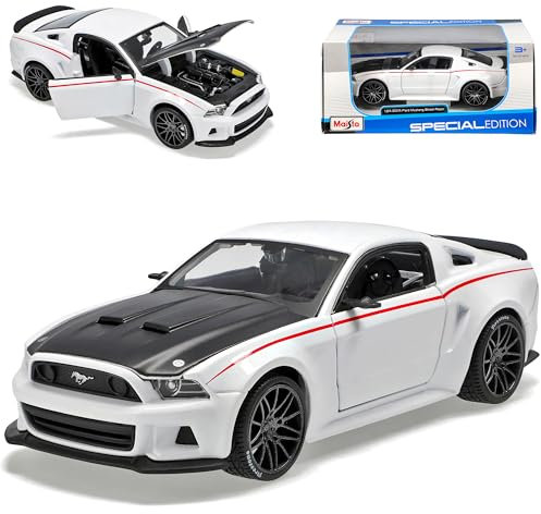 Ford Mustang Coupe Weiss Schwarz V 2. Generation 2009-2014 1/24 Modell Auto