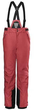 killtec Mädchen Skihose/Funktionshose mit abzippbarem Latz KSW 77 GRLS SKI PNTS, neon-Coral, 152, 37258-000