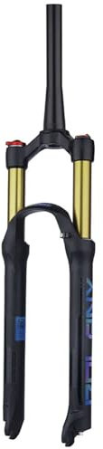 LYMFCFC Forcella per Mountain Bike Forcella 26 27,5 29 Pollici con Smorzamento Forcelle Ammortizzate MTB Corsa 140 Mm QR 100 × 9 Mm Dritto 1-1/8'' B,29in