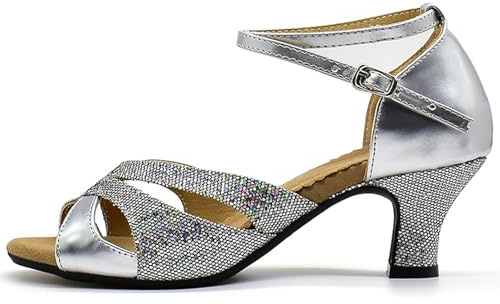 WUIWUIYU Women's Ankle Strap Dance Shoes for Ballroom Salsa Tango Flamenco Latin Paso Doble Footwear