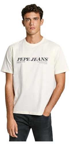 Pepe Jeans Dylan Tee T-Shirt für Herren, antik-weiß, XL