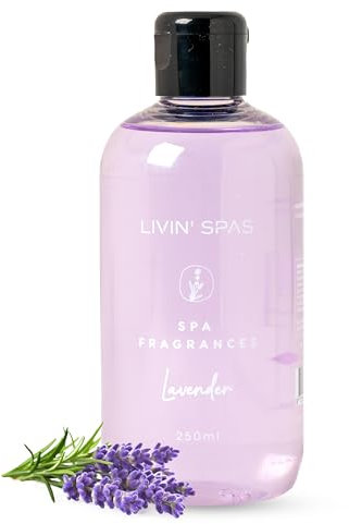 LIVIN' Profumo per vasca idromassaggio 1 X 250 ML Lavanda Spa Aroma Oli Essenziali ed erbe aromaterapia per vasche idromassaggio, spa, bagni di massaggio e vasche idromassaggio, un