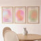 Uixxducc 3er Bunte Farbverlauf Aura Poster Set, Aura Poster Set Bilder, Wandkunst Leinwand Inspirierende Zitate Wandgemälde für Schlafzimmer, Büro (30x40cm)