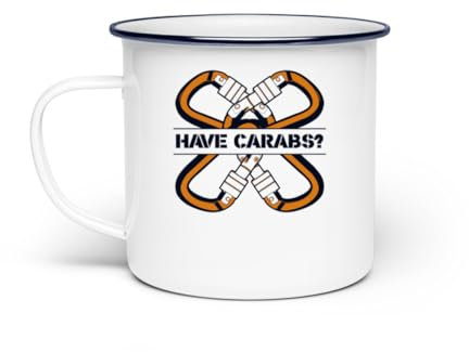 Generisch Have Carabs Boulder Escalada Deportiva Escalada Velocidad Escalada - Taza de Esmalte, Blanco, EinheitsgrÃÃ e