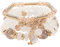 APMGONT Boho Kristall Perlen Armband, 4 Stück Boho Quaste Armbänder für Damen, Natürliches Kristall Heilsteine Armband, Statement Armreifen für Weihnachten, Valentinstag, Geburtstag (Weiß)