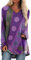 SCBFDI Magliette Maniche Lunghe Donna Maglie Donna Particolari Tshirt Bianca Donna Maglione Lungo Donna Invernale Nara Camicie Donna 2024 Maglietta A Righe Maniche Lunghe Donna Viola L