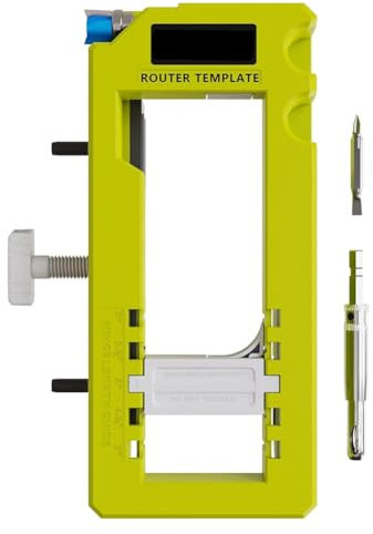 JANZU Door Hinge Jig, Door Hinge Mortiser, Hinge Installation Kit, Door Hinge Router Template for 3inch to 5inch Hinges