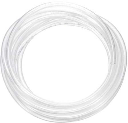 sourcing map Pneumatic Tubing Pipe Pu Hose 8mm OD x 5mm ID 5 Meters(16.4 FT) Air Compressor PU Polyurethane Line Hose Tube for Air Compressor Water Fluid Transfer, Clear
