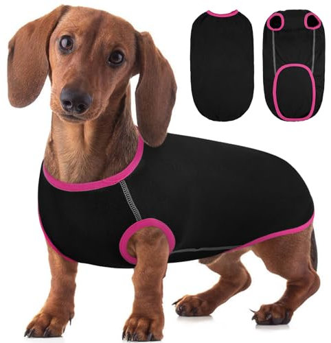 Hjyokuso Dackel Pullover - Fleece Hundepulli für Kleine Hunde