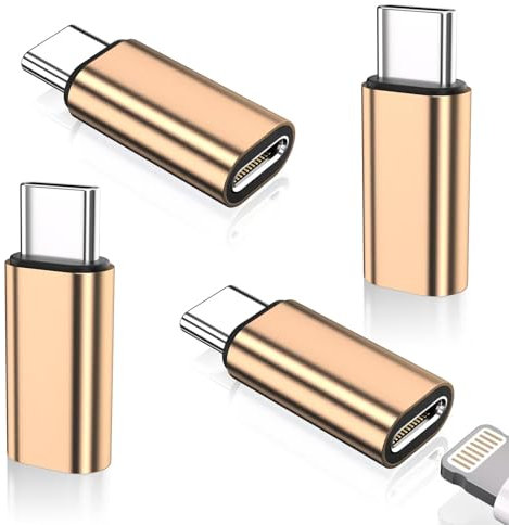 MAXAUX 4 Pack Lightning to USB C Adapter for iPhone 15/16 Pro/16 Pro Max/Plus,Galaxy S24, Serial Adapter,Type C Charger Connector Cable,for iPhone 16/15 Charger,iPhone 16/15 Accessoriesf