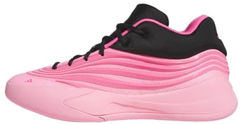 Adidas Women's Dame X Basketball Shoes, Beam Pink/Black/Lucid Pink, 20 Women/19 Men