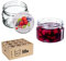 KADAX Lot de 50 petits pots à confiture avec couvercles hermétiques - 250 ml - Idéaux comme cadeau - Pour miel et épices (framboises