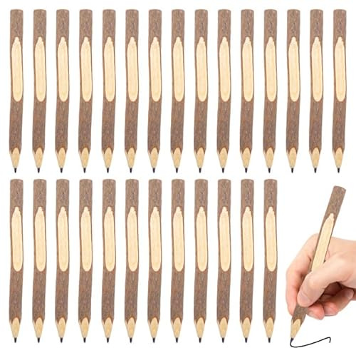 WANDGU 30 Stück Zweig Holzbleistifte: Holzbleistifte aus Graphit, Baum Bleistift, Idea Bleistift für Schulbedarf, Briefpapier Geschenk, Partygeschenk