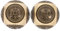 FOMIYES 2 Pz Palline Esercizio Mano in Ottone, Sfere Massaggio Antistress, Palline Baoding Cinesi, Decorazione Portafortuna, 3.8cm, Dorate