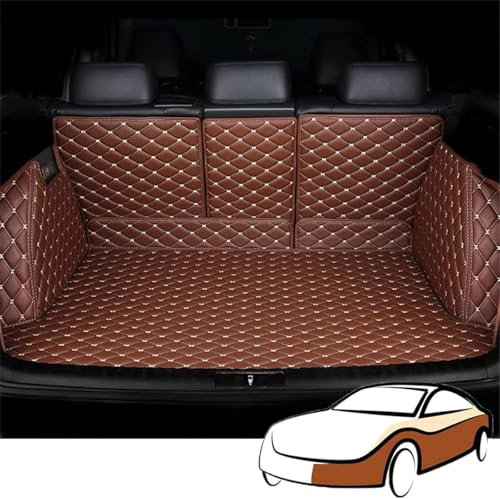 YUUSA Funda Maletero Coche para Audi Q3 Sportback 2019-2023 2024 2025, Cobertura Completa Impermeable Antideslizante Antimanchas Bandeja Forro Protector,C Brown