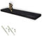 MKGT Rustic Floating Shelf - Solid Wooden Shelving Wall (Black, 120cm)