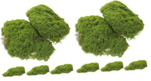 YARNOW 2sets Faux Moss Blocks Terrarium Moss Decor Simulation Artificial Rocks for Garden Layout Fake Block Models 5pcs*2