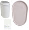 Shnuggle Changing Essentials Bundle - Squishy Changing Mat, Eco-Touch Nappy Bin + Better Bag Nappy Liners - Wipeable, Odor-Locking + Eco-Friendly (Taupe)