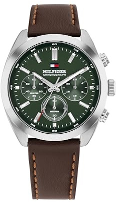 Tommy Hilfiger Chronograph Quarz Uhr für Herren mit Edelstahlarmband oder Lederarmband