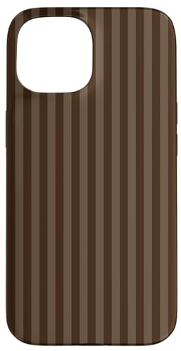 Elegant Brown and Mocha Stripes Minimal Vertical Lines Case for iPhone 15