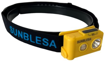 Sunblesa Gen 3 Mini Ultra Stirnlampe, leicht, wasserdicht, IP65, wiederaufladbar, max. 400 Lumen