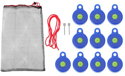 Wiederverwendbare Hochdruck Flaschenverschlüsse zum Zielschießen, 10 Stück | Abs und Silikon, Blau, für Schleudertraining, Verwandelt Kunststoffflaschen in Aufblasvorrichtung
