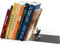 Stylische Metall Buchstütze in Schwarz - Bücherhalter für jeden Winkel, Regalbrett, Schreibtisch, Desk - Deko Buch Organizer Bücherhalter - die coolste Geschenkidee (Fallende Bücher)
