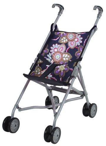 Knorrtoys 12678 - Puppenbuggy Sim - blue flowers