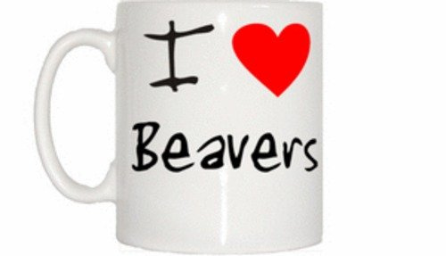 I Love Heart Beavers Mug