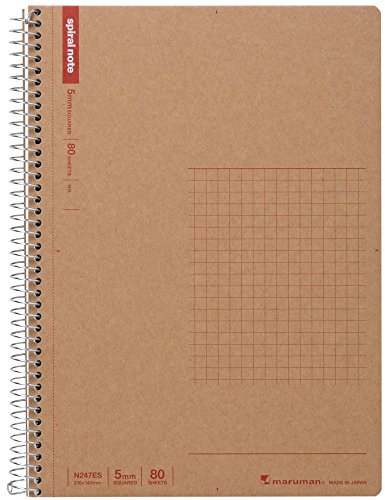 Maruman A5 spiral notebook grid ruled 80 sheets N247ES 5-volume set