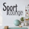 GRAZDesign Wandtattoo Sport Lounge Fitnessraum Motivation Kraftsport | Wandaufkleber Sportraum, Fitnessstudio, Bodybuilding | Türaufkleber Gym Deko Fitness Home - 85x57cm / 071 grau