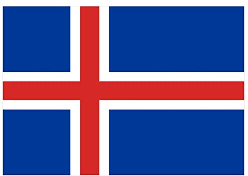Samunshi® Island Flagge Aufkleber Autoaufkleber in den Nationalfarben - 8x5,6cm