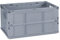 Relaxdays, 31.5 x 58.5 x 40 cm Caja de Almacenaje Plegable 60 L, Plástico, Gris, 31,5 x 58,5 x 40 cm