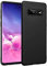 Verco Kompatibel mit Samsung Galaxy S10 Plus Hülle, Matte Rückschale Schutzhülle für Samsung S10+ Case Silikon Handyhülle - Schwarz