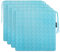 Brandsseller 4er Set Sitzkissen 40x40 cm in changierender Optik – Bequeme Stuhlauflagen mit Bindebändern & abnehmbarem Bezug – Dekorative Sitzpolster für drinnen und draußen - Türkis