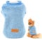 SMALLLEE_LUCKY_STORE Pet Ribbed Fleece Jumpers Pullover Sweatshirt for Small Dogs Cat,Puppy Yorkie Chihuahua Warm Sweater Winter Clothes