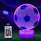 Fußball geschenke für jungen, 3D Nachtlicht, LED Illusion Lampe, Stimmungslichter Touch & Fernbedienung, 16 Farben Wechselnd Dekoration Nachttischlampen, fussball Geschenke für Mädchen Männer Kinder