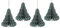 zeitzone Christbaumschmuck Tannenbaum Papier Grau 4 Stück Christbaumanhänger Weihnachten