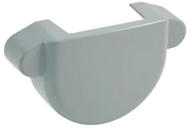 Marley Dachrinnenset aus PVC Dachrinnenteile RG 75 Grau RAL 7040 Regenrinnen System (Endstück)