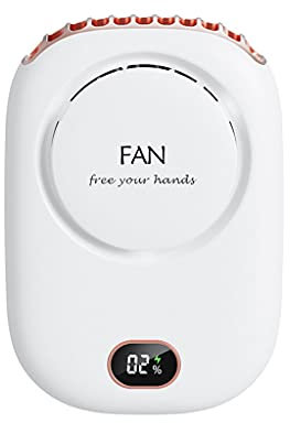 KAHDGSS Ventilatore USB ricaricabile dell'aria della collana del ventilatore del collo d'attaccatura nessun esposizione di potere dei capelli