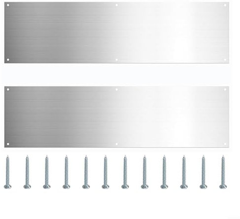 Brushed Stainless Steel Kickplate Door Protection Door Push Plate Kick Plate Interior or Exterior Door Protection Stainless Steel No Word Board
