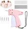 Schnelles Fixiergerät für Kleidung, Quick Clothing Fixer, Stitchy Pistole,Schnelles Fixiergerät für Kleidung, Mini Nähen Nadel für Kleidung, Quilt-Nähen Nadel mit 5 Nadeln 1000 Plastiknadel
