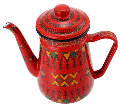 GRIRIW Emaille Milchtopf Küche Haushalt Wasserkocher Emaillierter Teekessel Kaffeekessel Milch Container Induktion Elektroherd Gasherd