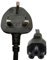 Lite-am 2m UK Mains AC Wall Power Cable 3 Prong Lead C5 Cloverleaf Mickey Mouse Cord For LG 60LB730V 60 55LB730V 55 47LB730V 47 42LB730V 42 47LB700V 47 42LB700V 42 SMART LED TV