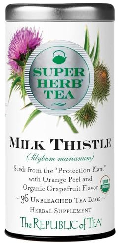 The Republic of Tea SuperHerb Organic Milk Thistle Herbal Tea, 36 Count