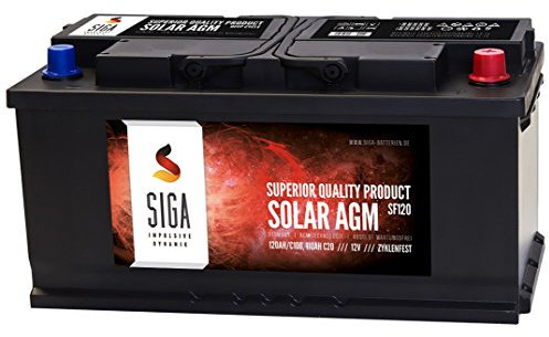 SIGA Blei Akku 12V 120Ah AGM Gel Batterie Solarbatterie Wohnmobil Mover Boot Versorgungsbatterie