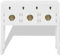 Festnight Massivholz Sideboard Highboard Konsolentisch Seitenschrank in chinesischem Stil mit 4 Schubladen und 3 Schränken 95 x 24 x 91 cm Weiß