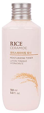 The Face Shop Feuchtigkeitsspendendes Reis und Ceramid-Tonikum, angereichert mit Reisextrakten, um die Haut aufzuhellen, für alle Hauttypen geeignet, 150 ml