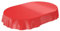 Wachstuchtischdecke Wachstuch abwaschbare Tischdecke Uni Glanz Einfarbig Rot Eingefasst Oval 140 x 220cm